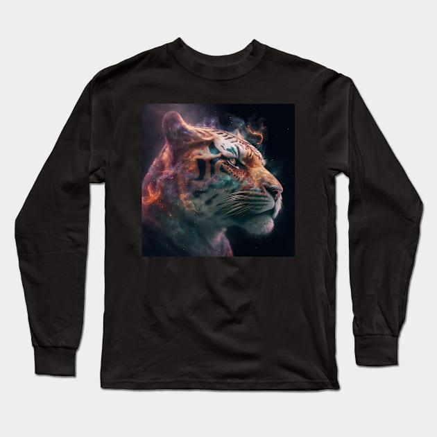 Tiger in Space with unique Design Long Sleeve T-Shirt by HappysSpace